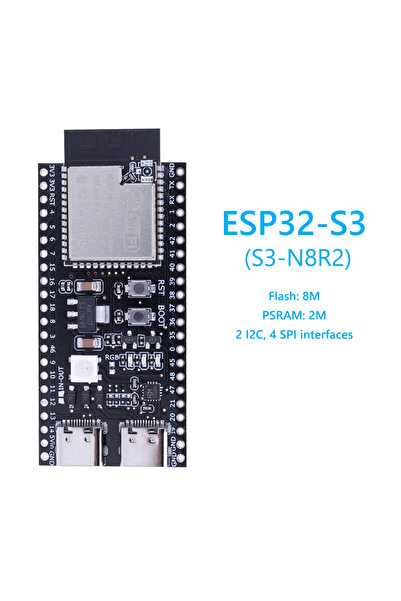 Choice لوحة تطوير ESP32 S3 S3 N8R2، وحدة واي فاي وبلوتوث بتردد 2.4 جيجاهرتز، ...