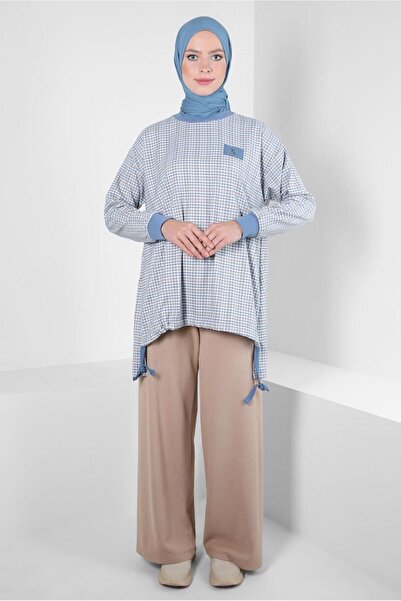 Alvina 44297-1 Model Plaid Patterned Tunic