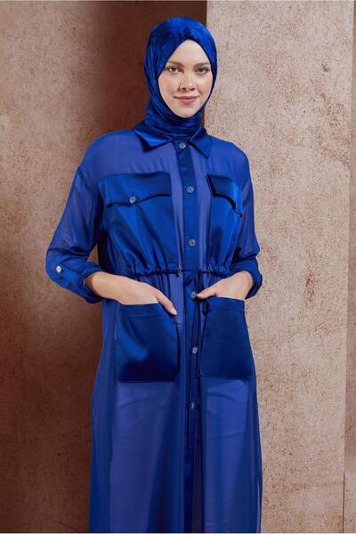 Alvina 44498 Μοντέλο Σατέν Λεπτομερές Σιφόν Μπλουζάκι