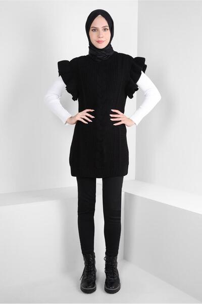 Alvina سترة تريكو بتفاصيل مكشكشة 44030