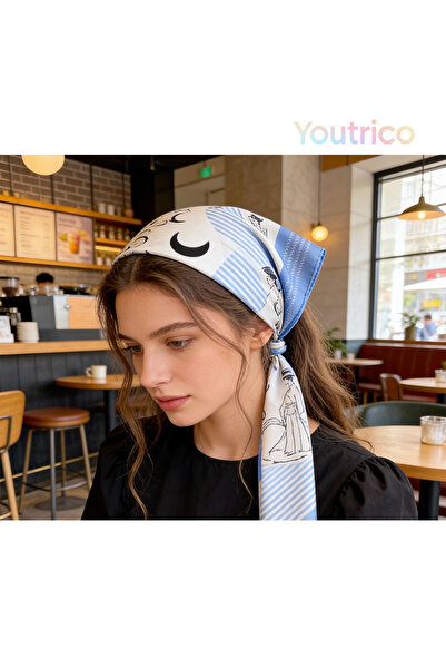 Youtrico أوائل الخريف، وشاح مربع للرقبة ووشاح نسائي، وشاح رأس عصري بنمط أشرطة...