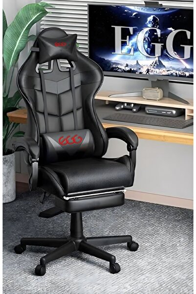 EGG كرسي ألعاب فيديو، قابل للتعديل بتصميم مريح مع دعم قطني للتدليك، مسند ذراع مريح، مسند رأس مريح