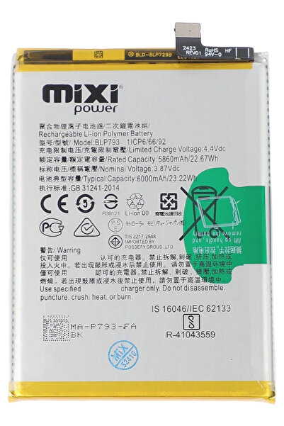 mixipower REALME C11 / C12 / C15 / C25 / C25S Uyumlu Tam Kapasite Batarya TR ...