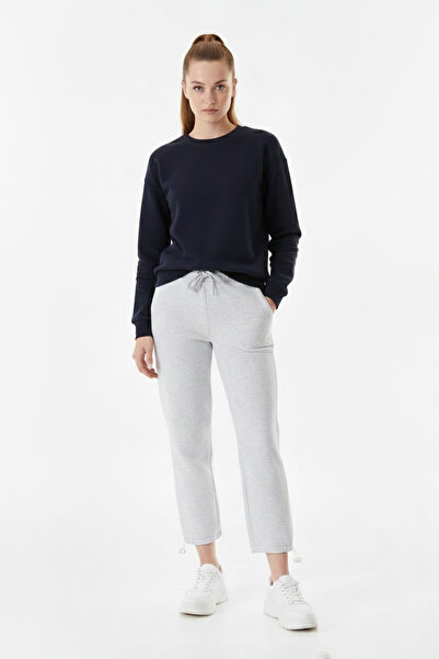 Fulla Moda 3 İplik Beli Lastikli Paçası Stoperli Jogger Eşofman Altı