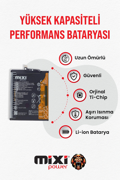 mixipower Huawei MATE 20 LİTE / P10 PLUS / P40 LİTE E Uyumlu Tam Kapasite Bat...