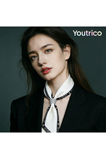 Youtrico حروف بيضاء مع حواف سوداء، وشاح على الطراز الفرنسي، وشاح مناسب لجميع ...