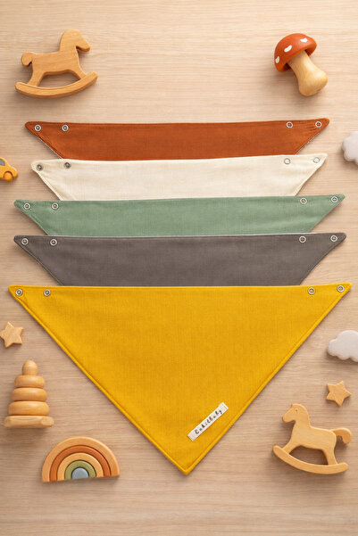 Enhitbaby طقم وشاح من الموسلين مقاوم للسوائل مكون من 5 قطع، 100% قطن، قابل للغسل