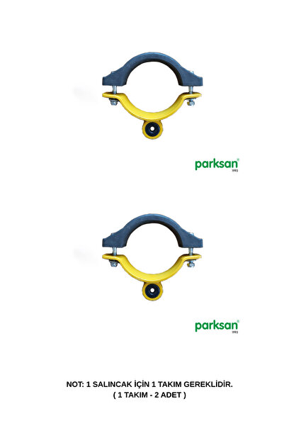 PARKSAN Salıncak Askı Kelepçesi 114mm Metal Ve Kauçuk Kelepçeli Salıncak Bağl...