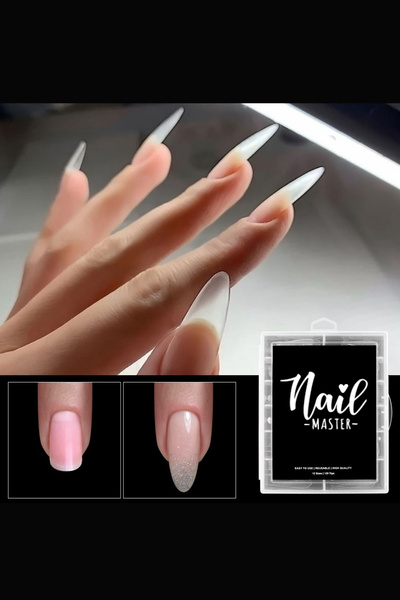 Nail Master 12 Farklı Boy 120 Adet Stiletto Poly Jel Kalıp Tips Polijel 120'Lİ