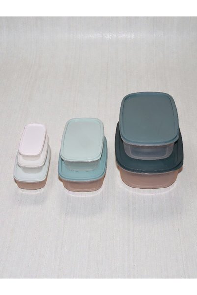 WDA Home - Set of 7 Plastic Square Food Storage Containers, WDA0 10L x 10W x 10H centimeters