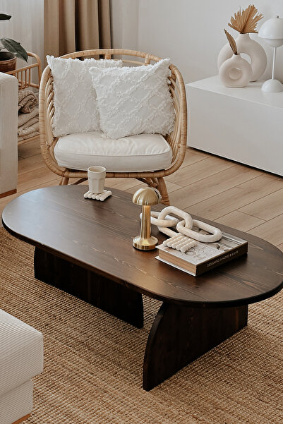 vornom Japandi Stili Ahşap Orta Sehpa - Oturma Odası Ev Dekorasyonu