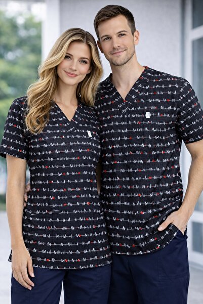 yıldız üniforma قميص أسود للجنسين