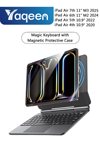 yaqeen جراب لجهاز iPad Air مقاس 11 بوصة (M2) وجهاز iPad Pro مقاس 11 بوصة (الج...
