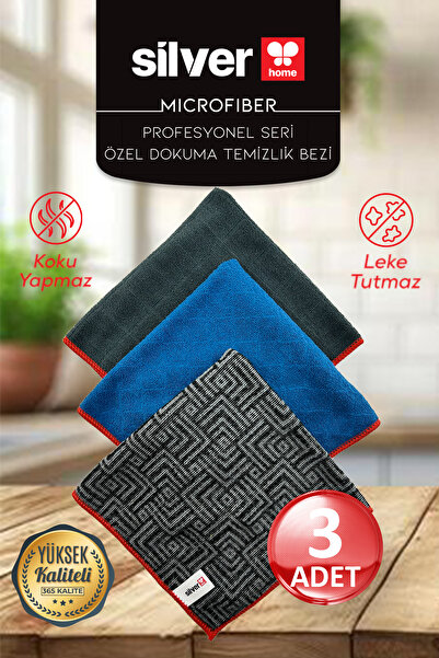 SİLVER HOME Mikrofiber Profesyonel Seri Özel Dokuma Sık Dokulu Süper Emici Te...