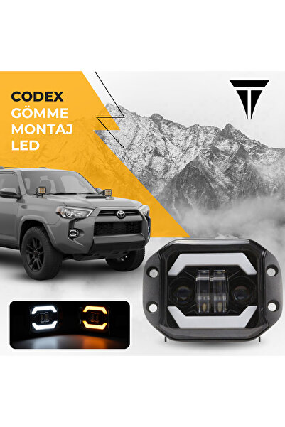 C9 Codex Angellı 30w Çift Renk Turuncu Beyaz Gömme Montaj Off Road led lamba ...