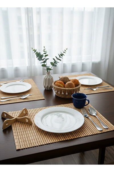 Generic مفرش طاولة من اعواد الخيزران متعدد الاستخدامات 45×30 سم