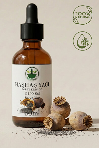 ixirciyusuf Soğuk Sıkım Haşhaş Tohumu Yağı (Poppy Seed Oil – Papaver somniferum) %100 Saf Doğal 50 ml