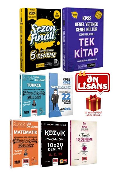 Pegem Akademi Yayıncılık Pegem Kpss Önlisans Gygk 5 Deneme Yargı Konu Anlatım...