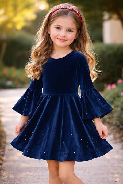 Ugly Duck ROCHIE DE CATIFEL DE PIELE DE VACĂ DE 04-12 ANI - ALBASTRU ÎNCHIS