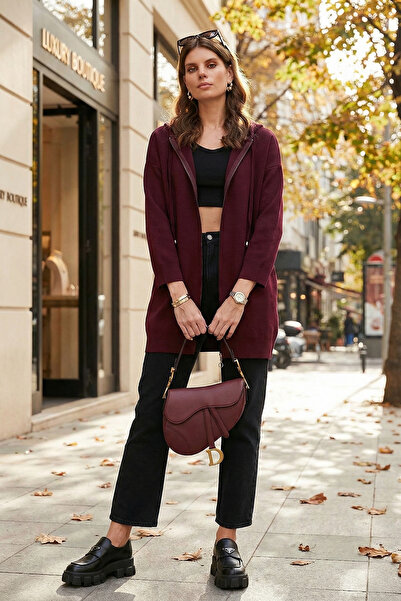 Lela Modest Regular Fit Hooded Hijab Knitwear Cardigan Cardigan 4616176