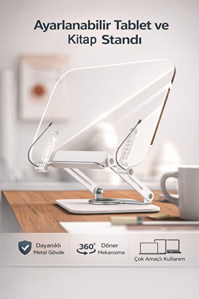 Coverzone Profesyonel Kitap Okuma Tablet Tutucu Ders Çalışma Sunum Standı Ayarlanabilir Açı A Kalite R15