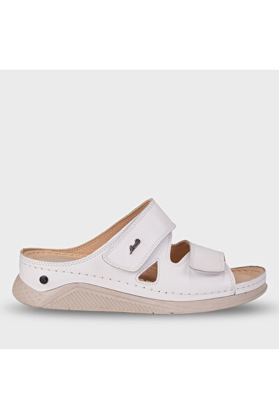 Forelli LINDA-G Kadın Deri Terlik Beyaz
