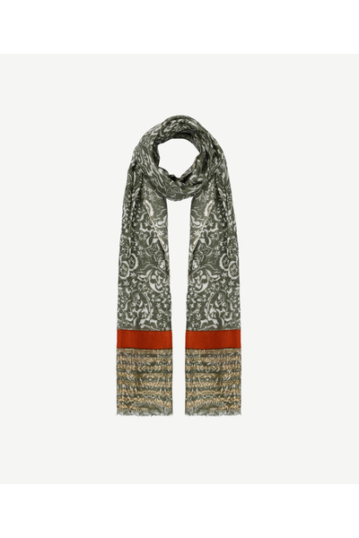 Yargıcı Karışık Desenli Yün Şal