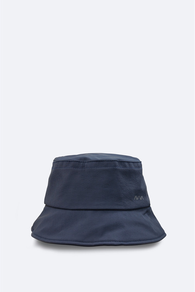 Avva Men's Anthracite Printed 100% Cotton Bucket Hat A41Y9207