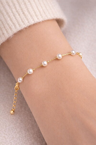 DEMOKAN سوار نسائي صف الكرة سوار اللؤلؤ