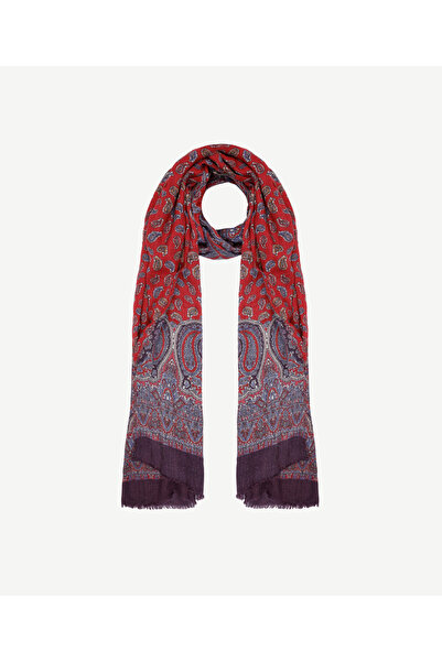 Yargıcı Etnik Desenli Yün Şal