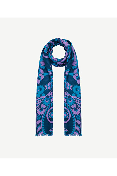 Yargıcı Çiçek Desenli Yün Şal