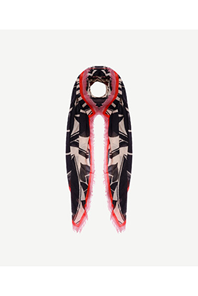 Yargıcı Çiçek Desenli Yün Şal