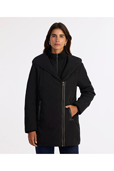 Yargıcı Regular Hooded Collar Long Sleeve Top Coat