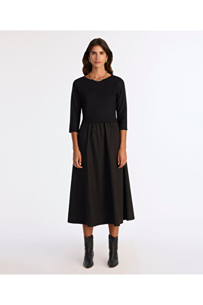 Yargıcı Loose Crew Neck 3/4 Sleeve Dress