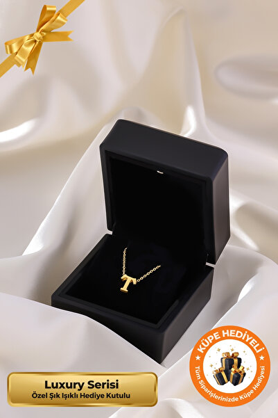 Lucente Jewellery Luxury Serisi Işıklı Hediye Kutulu 925 Ayar Altın Gümüş Kap...