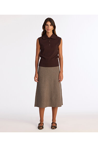 Yargıcı Regular Half Turtleneck Sleeveless Sweater