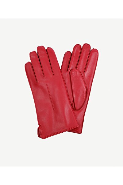 Yargıcı Solid Color Leather Gloves