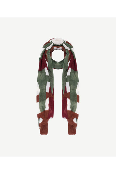 Yargıcı شال صوف بلوك اللون