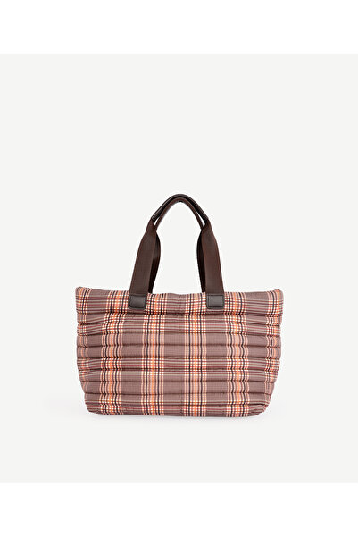 Yargıcı Plaid Patterned Quilted Fabric Shoulder Bag