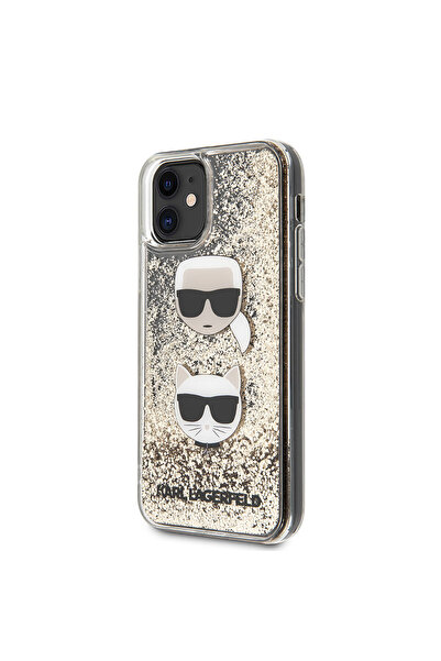 Karl Lagerfeld غطاء حماية لهاتف iPhone 11 من السائل اللامع بتصميم K&C Head