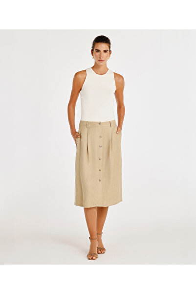 Yargıcı Button Detailed Skirt