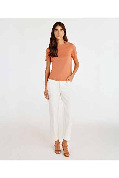 Yargıcı Regular Waist Pipe Leg Trousers with Leg Detail