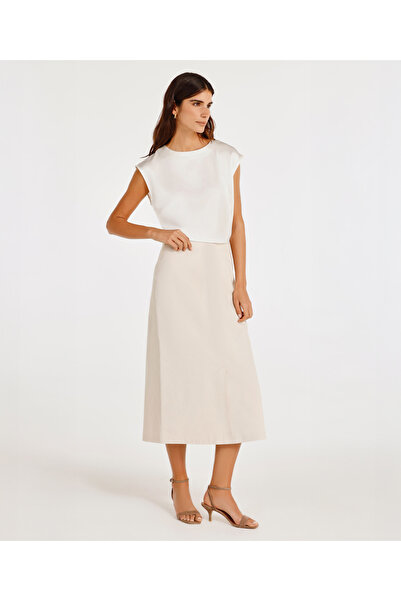 Yargıcı تنورة ميدي مع فتحة لوحة