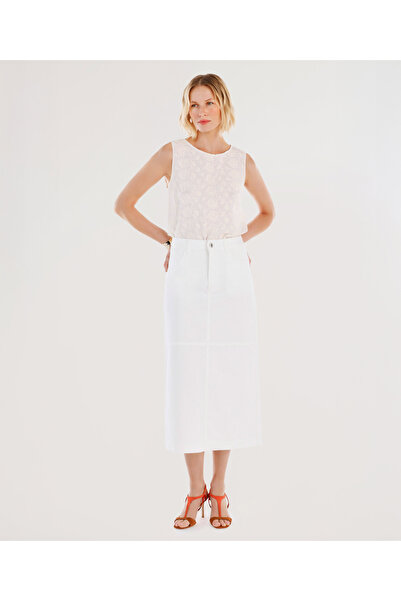 Yargıcı Slit Detailed Denim Skirt