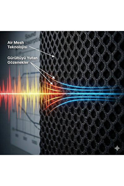 Arnee Air Mesh Ses Yalıtım Süngeri 50x50 cm Yapışkanlı Akustik Ses Yalıtım İzolasyon Paneli 20 mm
