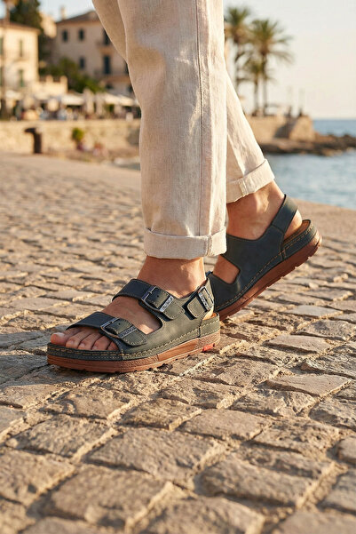 Paleng Yazlık Erkek Hakiki Deri Sandalet