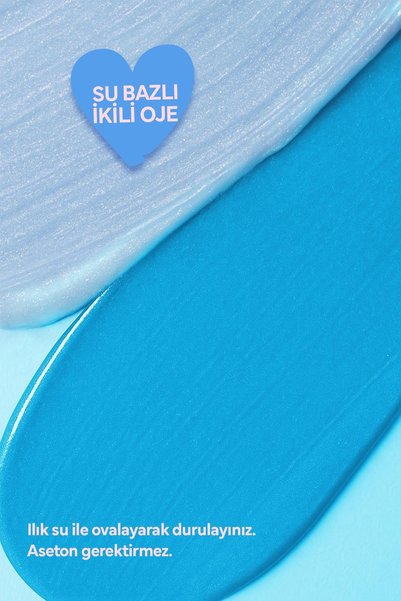 WeMara LITTLE PRINCESS SU BAZLI MAVI OJE & GLITTERLI OJE MAVI SET 2 LI (2*8 ML)