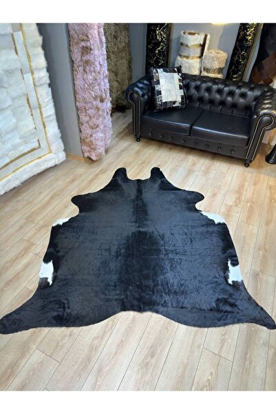 Wonder Fur Doğal Dana Derisi Siyah Post Halı