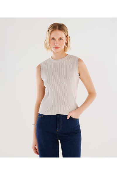 Yargıcı Bisiklet Yaka Kolsuz T-shirt