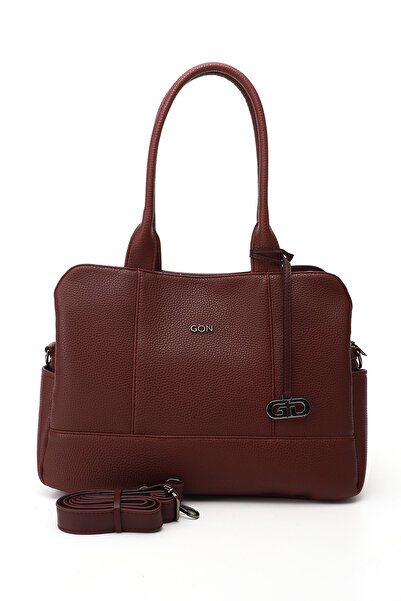 GÖNDERİ(R) Geantă de mână și de umăr cu curea lungă de damă Bordeaux